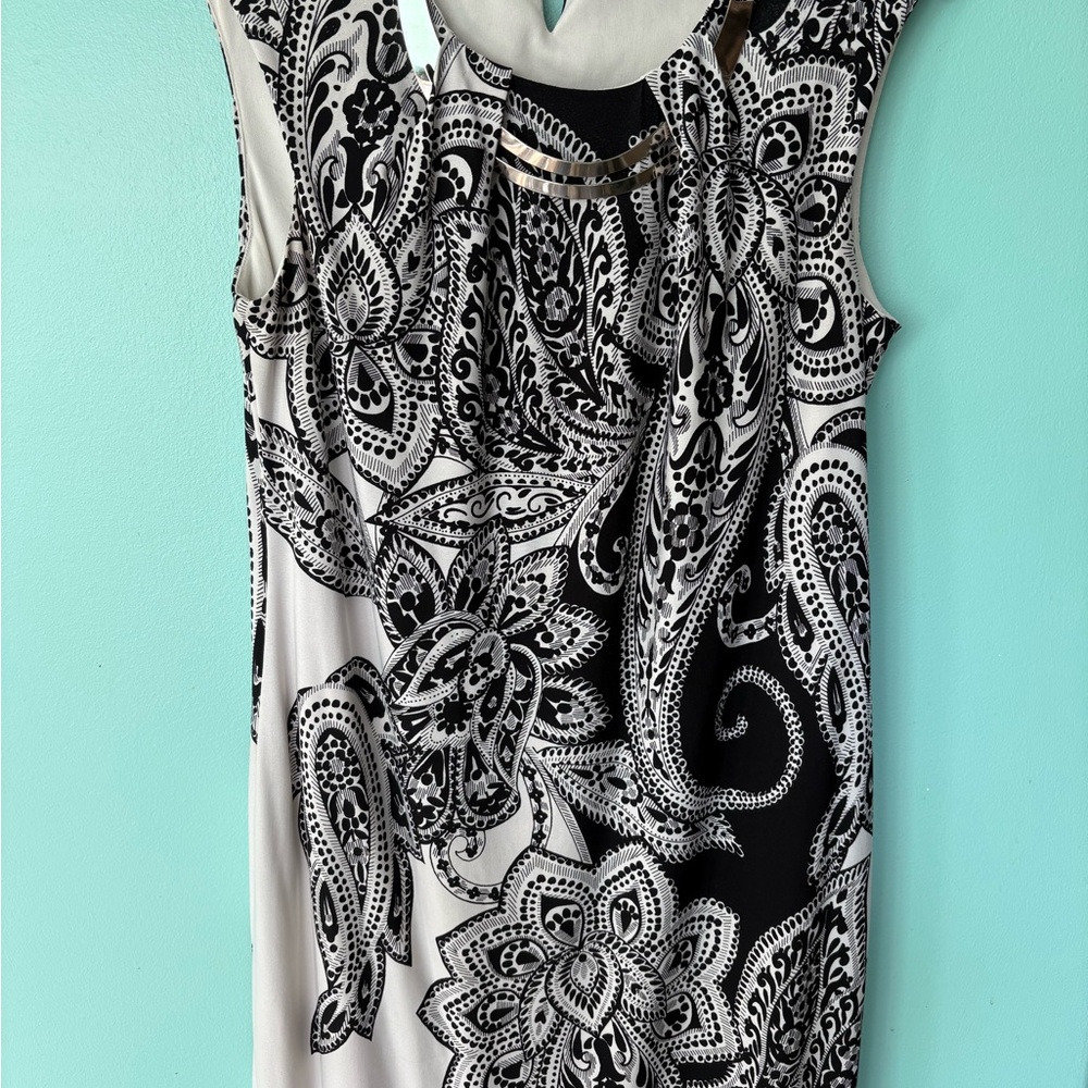Dress Barn Black and White Asymmetrical Dress